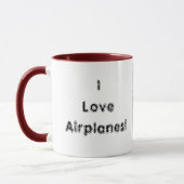 I Liebe-Flugzeuge Tasse (Links)