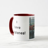 I Liebe-Flugzeuge Tasse (Vorderseite Links)