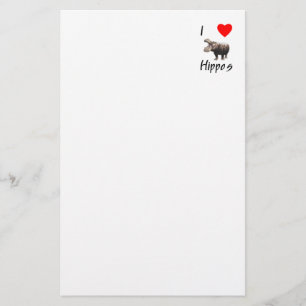 I Liebe-Flusspferde (2) Briefpapier