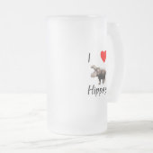 I Liebe-Flusspferde (2) Mattglas Bierglas (VorderseiteRechts)
