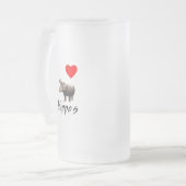 I Liebe-Flusspferde (2) Mattglas Bierglas (Vorderseite Links)