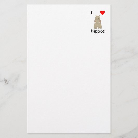 I Liebe-Flusspferde (3) Briefpapier (Vorderseite)