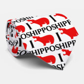 I Liebe-Flusspferde Krawatte (Gerollt)