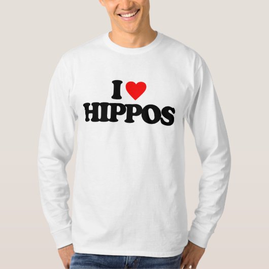 I LIEBE-FLUSSPFERDE T-Shirt (Vorderseite)