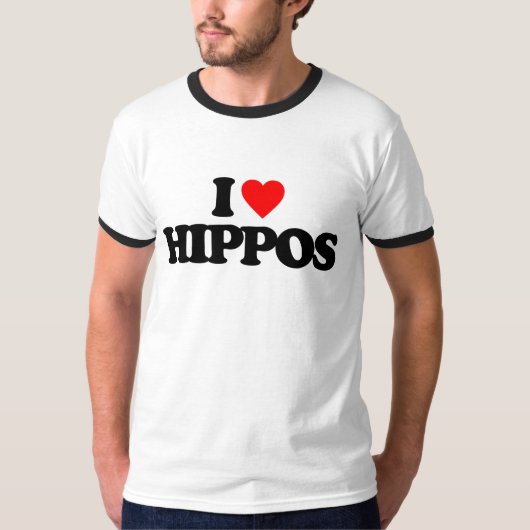 I LIEBE-FLUSSPFERDE T-Shirt (Vorderseite)
