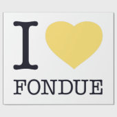 I LIEBE FONDUE GESCHENKPAPIER (Flach)