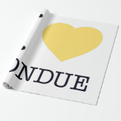I LIEBE FONDUE GESCHENKPAPIER (Ungerollt)