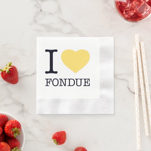 I LIEBE FONDUE SERVIETTE (Beispiel)