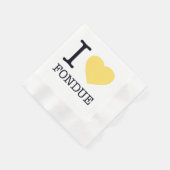 I LIEBE FONDUE SERVIETTE (Ecke)