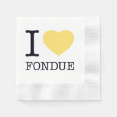 I LIEBE FONDUE SERVIETTE (Vorderseite)