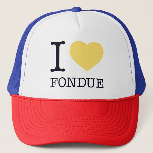I LIEBE FONDUE TRUCKERKAPPE (Vorderseite)
