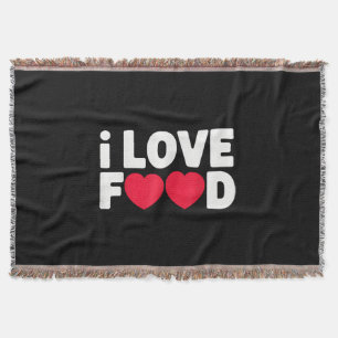 I Liebe Food Funny Feinschmecker Geschenk für Männ Decke
