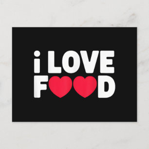 I Liebe Food Funny Feinschmecker Geschenk für Männ Feiertagspostkarte