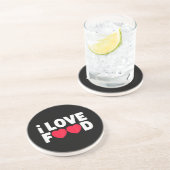 I Liebe Food Funny Feinschmecker Geschenk für Männ Getränkeuntersetzer (Seite)
