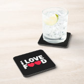 I Liebe Food Funny Feinschmecker Geschenk für Männ Getränkeuntersetzer (Rechte Seite)