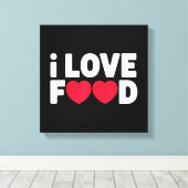 I Liebe Food Funny Feinschmecker Geschenk für Männ Leinwanddruck (Insitu (Holzboden))