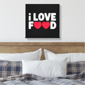 I Liebe Food Funny Feinschmecker Geschenk für Männ Leinwanddruck (Insitu (Schlafzimmer))
