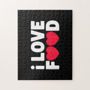 I Liebe Food Funny Feinschmecker Geschenk für Männ Puzzle