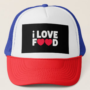 I Liebe Food Funny Feinschmecker Geschenk für Männ Truckerkappe
