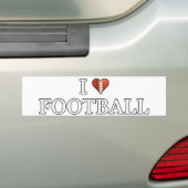 I Liebe Football Autoaufkleber (Auf Auto)