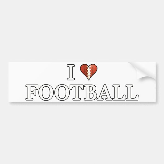 I Liebe Football Autoaufkleber (Vorne)
