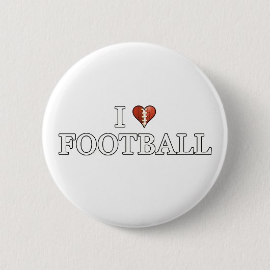 I Liebe Football Button (Vorderseite)