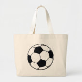 I Liebe Football (Fußball) Spielherz: I Liebe Jumbo Stoffbeutel (Vorne)