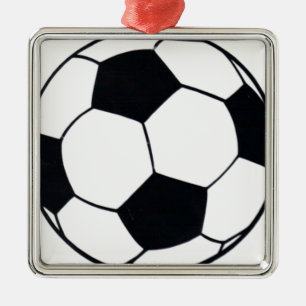 I Liebe Football (Fußball) Spielherz: I Liebe Silbernes Ornament