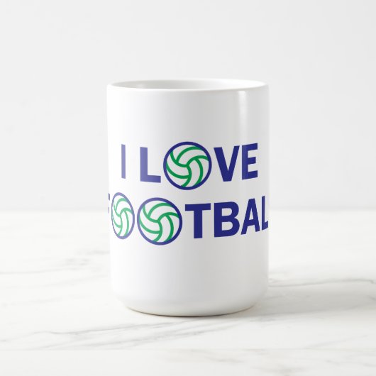 I Liebe Football Kaffeetasse (Mittel)