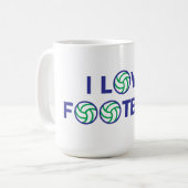 I Liebe Football Kaffeetasse (Vorderseite Links)