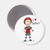 I Liebe Football Magnet (Vorderseite/Rückseite)
