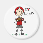 I Liebe Football Magnet (Vorne)
