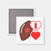I Liebe Football Magnet (Vorderseite/Rückseite)