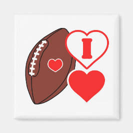 I Liebe Football Magnet