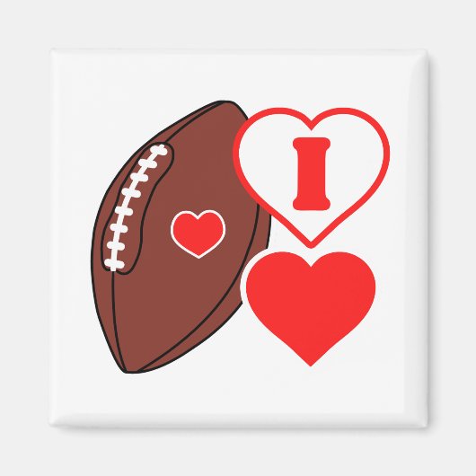 I Liebe Football Magnet (Vorne)