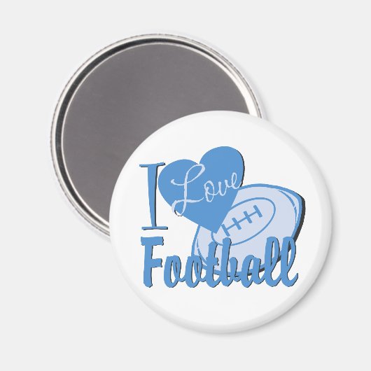 I Liebe Football Magnet (Vorderseite/Rückseite)