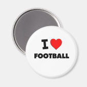 I Liebe Football Magnet (Vorderseite/Rückseite)