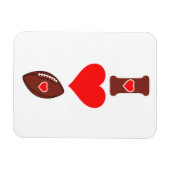 I Liebe Football Magnet (Horizontal)