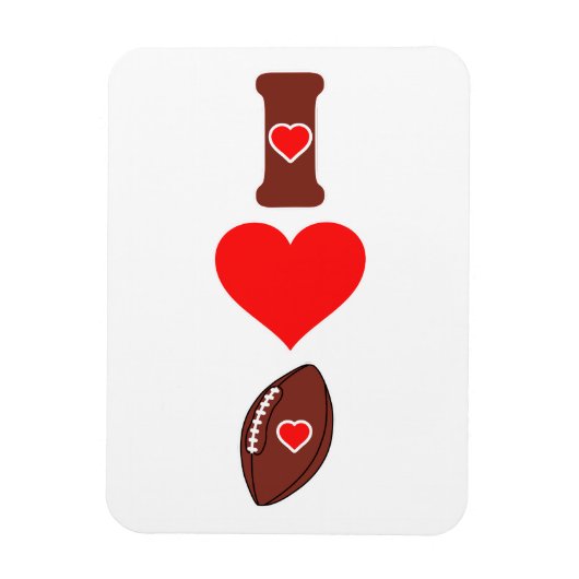 I Liebe Football Magnet (Vertikal)