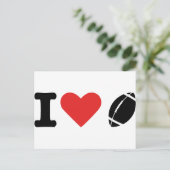 I Liebe Football Postkarte (Stehend Vorderseite)