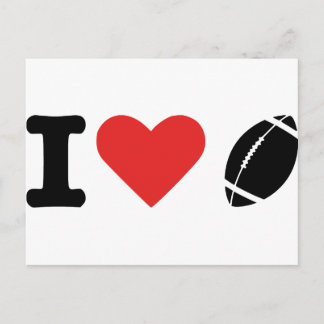 I Liebe Football Postkarte