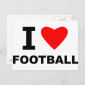 I Liebe Football Postkarte (Vorne/Hinten)