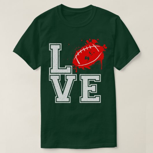 I Liebe Football T-Shirt (Design vorne)