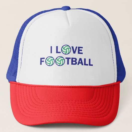 I Liebe Football Truckerkappe (Vorderseite)