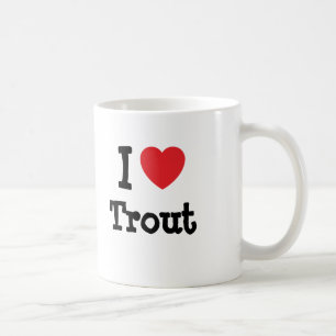 I Liebe Forellenherz T - Shirt Kaffeetasse