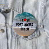 I Liebe Fort Myers Beach Button (Beispiel)