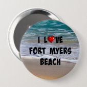 I Liebe Fort Myers Beach Button (Vorne & Hinten)