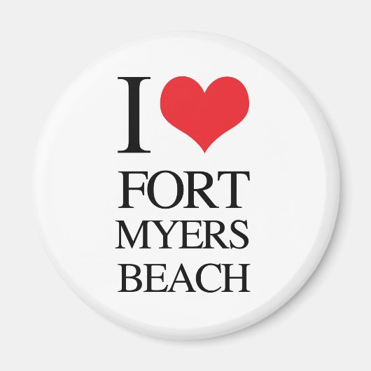 I Liebe Fort Myers Beach Magnet (Vorne)