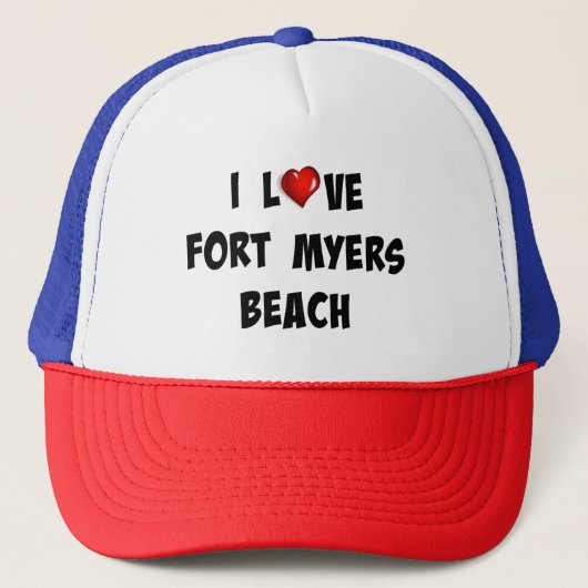 I Liebe Fort Myers Beach Truckerkappe (Vorderseite)