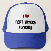 I Liebe Fort Myers, Florida Truckerkappe (Vorderseite)